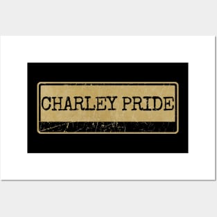 Aliska text black retro - Charley Pride Posters and Art